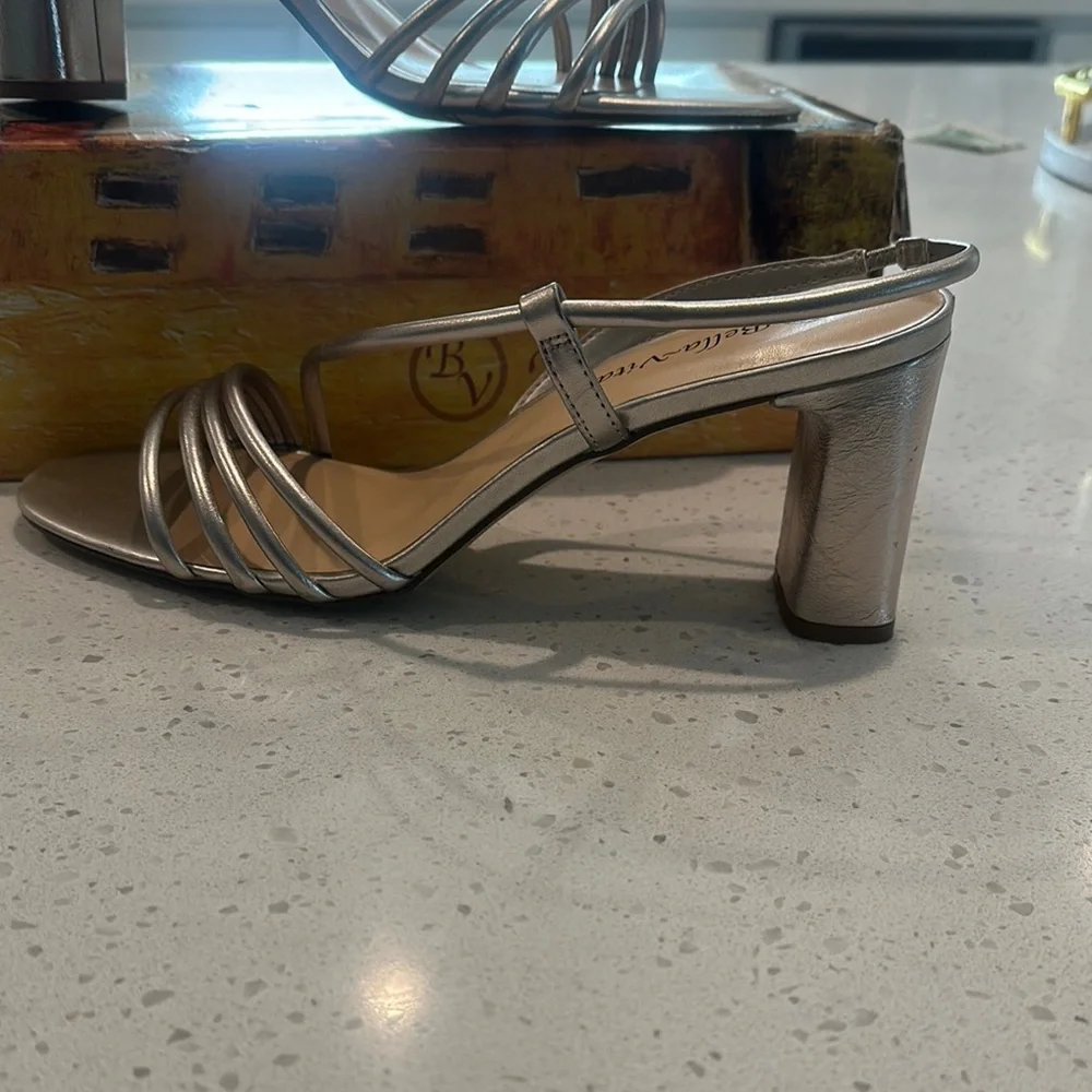 Bella Vita Silver‎ and Gold Heels Strappy Sophistication